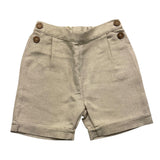 Wedoble Einfarbige Bermudashorts mit elastischer Taille in Beige für Neugeborene