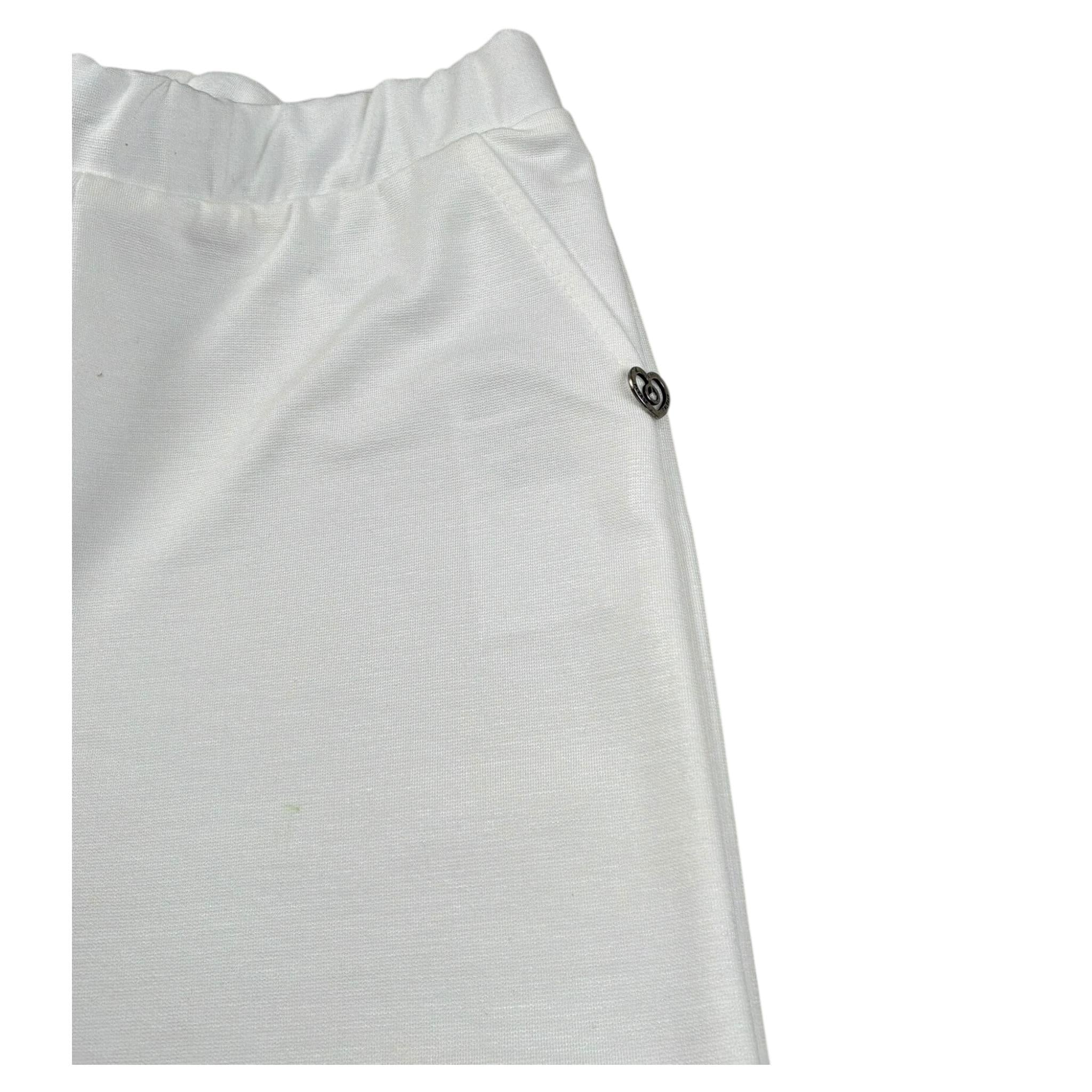 pantalone tinta unita con elastico in vita PE51172G73X PANNA PLEASE 