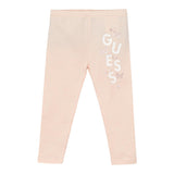 Guess Leggins Tinta Unita con Logo per Bambina K5RB02J1314J ROSA GUESS 