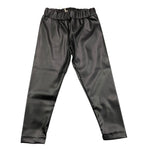 EMC pantalone in ecopelle tinta unita con elastico in vita Nero per Bambina BZ7111 NERO EMC 