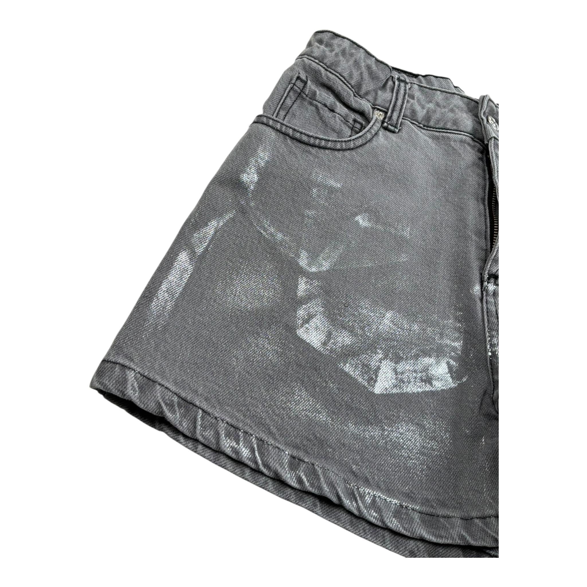 Iceberg Short In Denim Tinta Unita con Girovita Regolabile per Bambina SHICE5159 GRIGIO ICEBERG 