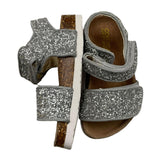 Colors Of California Einfarbige Glitzer-Sandalen in Silber für Baby-Mädchen