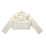 Twinset Schlichtes, geknöpftes, cremefarbenes Bolero für Mädchen