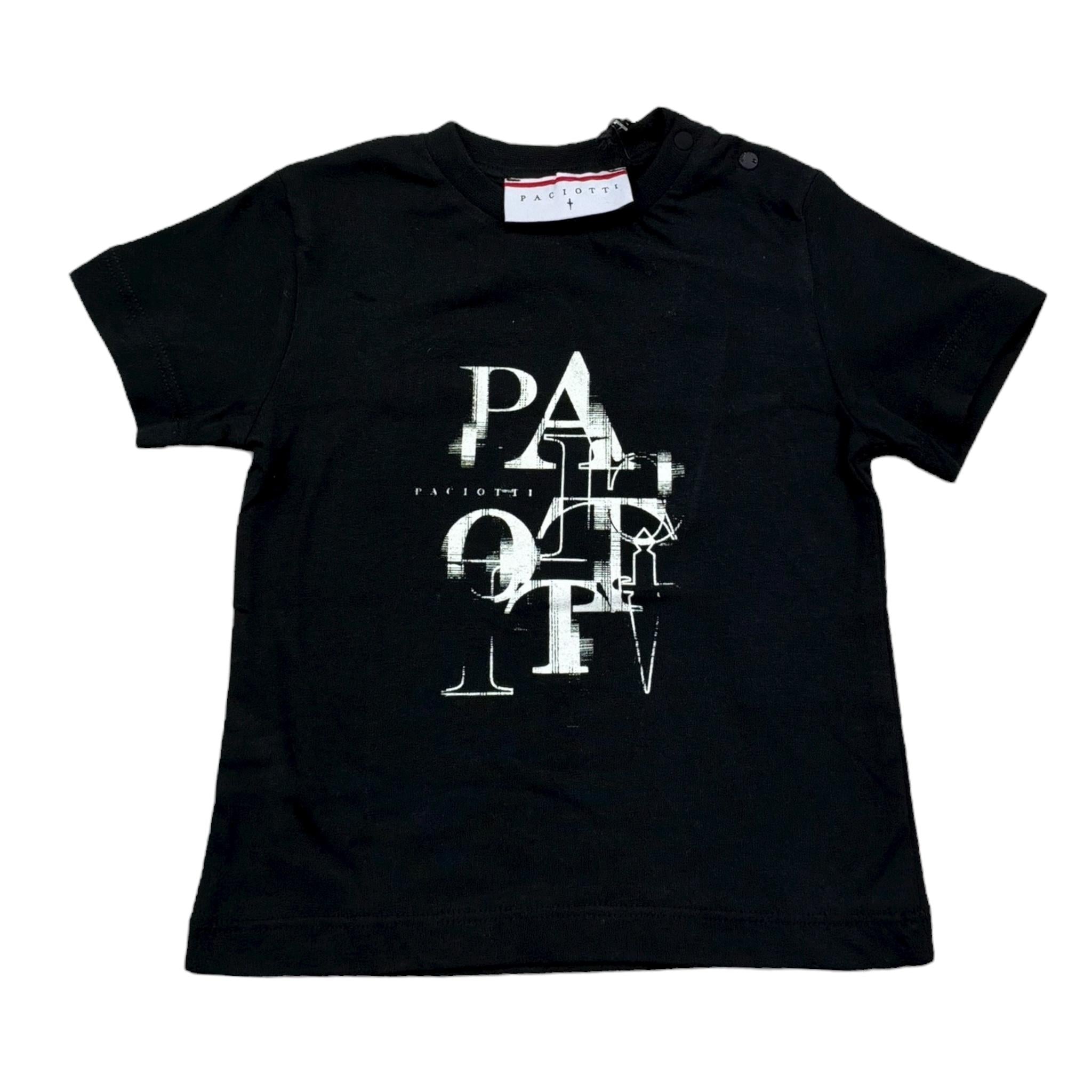 Cesare Paciotti T-Shirt Girocollo Tinta Unita con Stampa per Neonato TSP5167BXX NERO CESARE PACIOTTI 