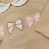 Le Bebe' Tutina Tinta Unita con Stampa per Neonata LBG5669 BEIGE LE BEBE' 