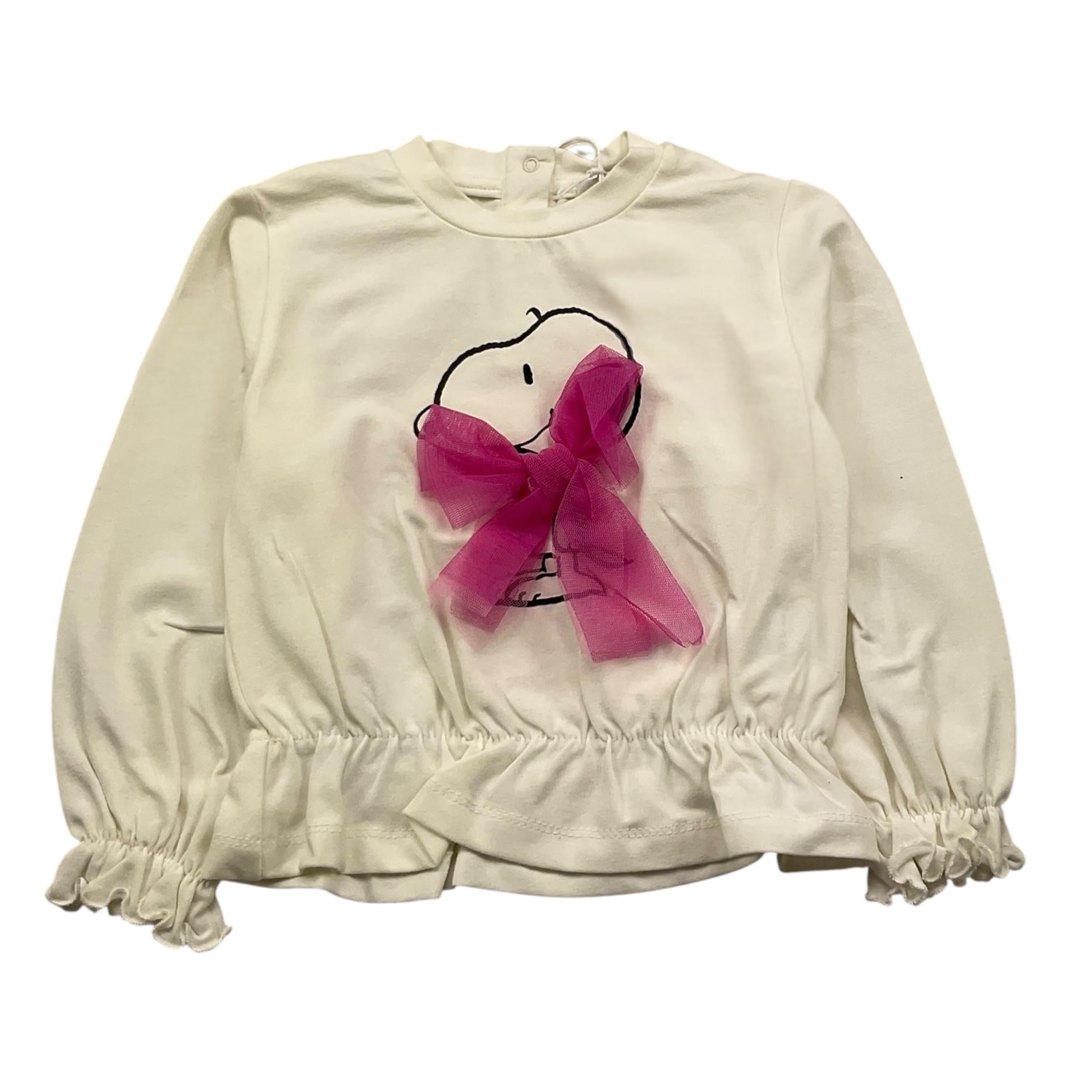M+E' shirt tinta unita con stampa Panna per Neonata UE1205 PANNA M+E' 