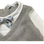 NINNAOH completo 2pz shirt-ghettina tricolore Grigio per Neonato I23220C GRIGIO NINNAOH 