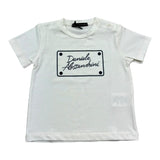 Daniele Alessandrini T-Shirt Girocollo Tinta Unita con Stampa per Neonato 1296M00179 PANNA DANIELE ALESSANDRINI 