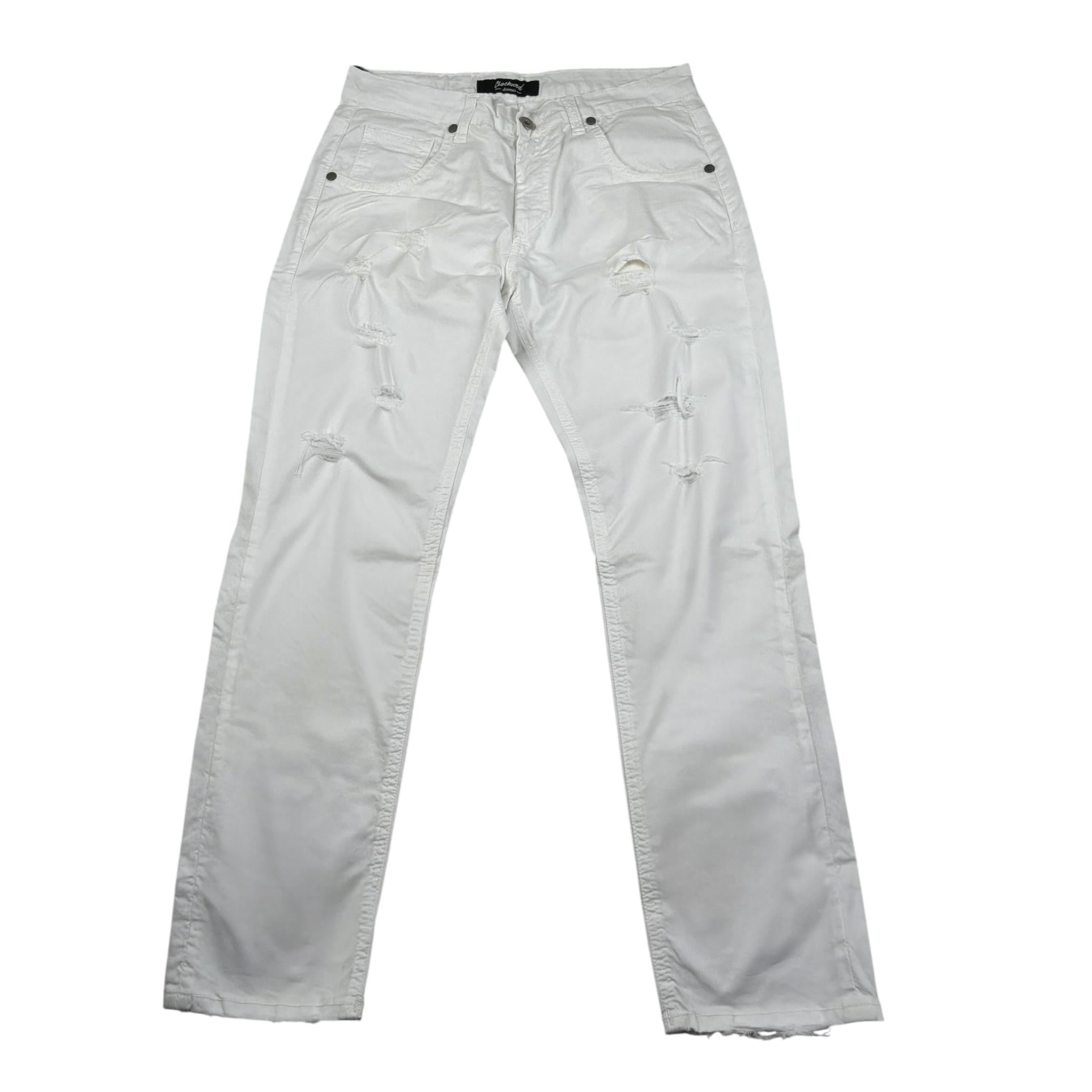 Clochard Jeans tinta unita con Strappi Bianco per Bambino 008 BIANCO CLOCHARD 