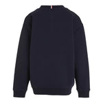 TOMMY HILFIGER felpa girocollo tinta unita Blu per Bambino KS0KS00448 BLU TOMMY HILFIGER 