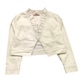 Please Schlichte Jacke mit Rüschen Creme für Mädchen