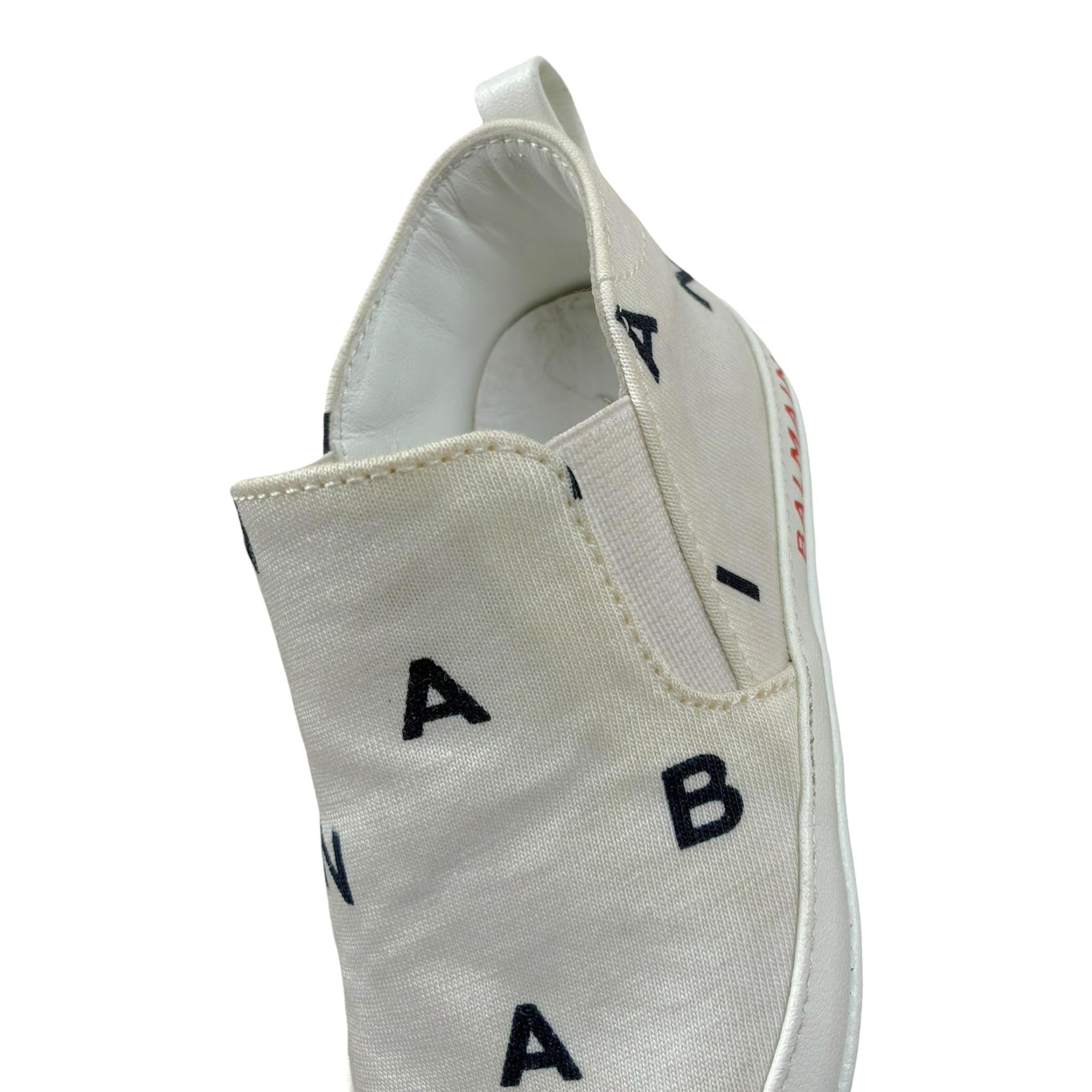 Balmain Sneakers Tinta Unita con Stampa per Neonato BU0576 PANNA BALMAIN 