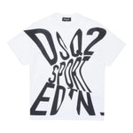 Dsquared2 T-Shirt Girocollo Tinta Unita con Stampa per Bambino DQ2525XX BIANCO DSQUARED2 