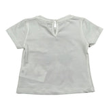 M+E' T-Shirt Girocollo tinta unita con Stampa Bianco per Neonata UE1860X BIANCO M+E' 