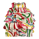 Emilio Pucci Kleid ärmellos Print Fantasy mit mehrfarbigen Rüschen für Mädchen