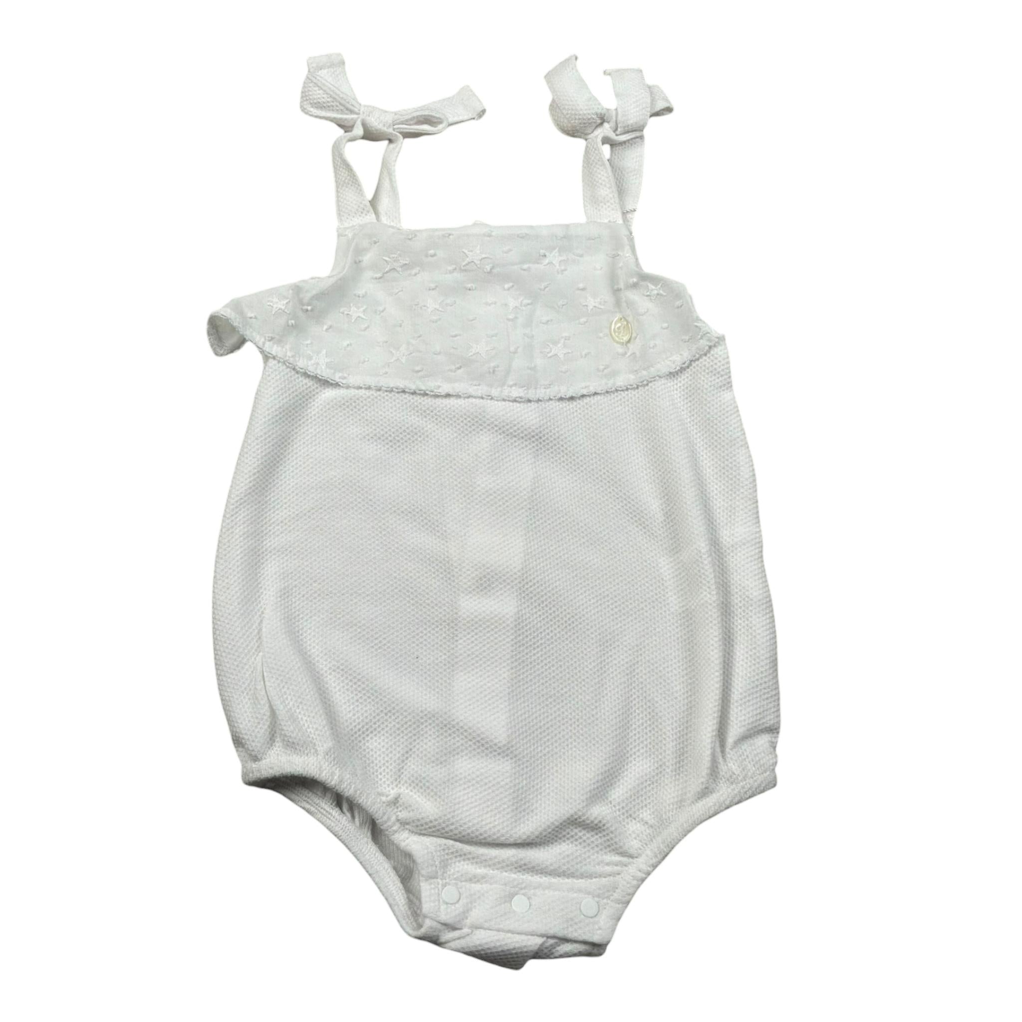 Babidu Pagliaccetto Giromanica Tinta Unita per Neonata 33330 BIANCO BABIDU 