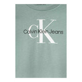 Calvin Klein T-Shirt Girocollo Tinta Unita con Logo per Bambino IN0IN0001J VERDE ACQUA CALVIN KLEIN 