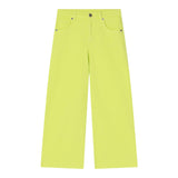 Dou Dou Jeans Tinta Unita Modello Palazzo per Bambina DW6P10 VERDE DOU DOU 
