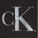 Calvin Klein Einfarbiges T-Shirt mit Rundhalsausschnitt und Print Schwarz für Mädchen