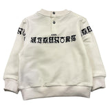 JOHN RICHMOND felpa chiusa girocollo tinta unita con stampa in contrasto Panna per Neonato RIA25101FE PANNA JOHN RICHMOND 