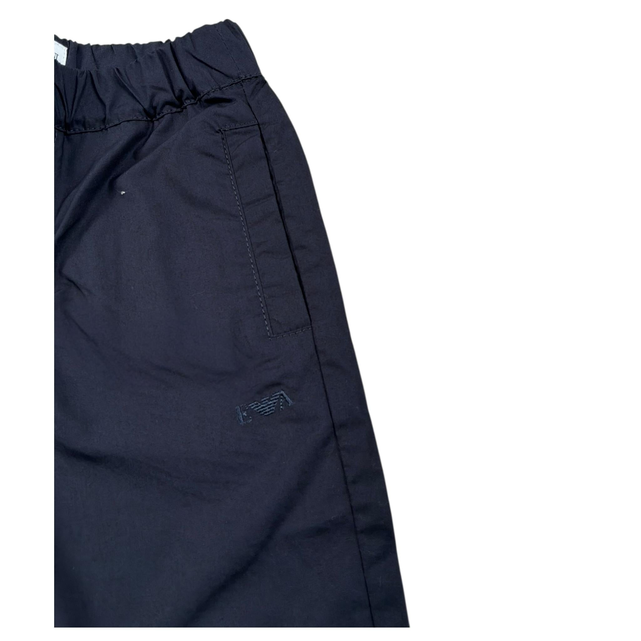 Emporio Armani Pantalone Tinta Unita con Elastico In Vita per Neonato 3RHPJ3 BLU EMPORIO ARMANI 