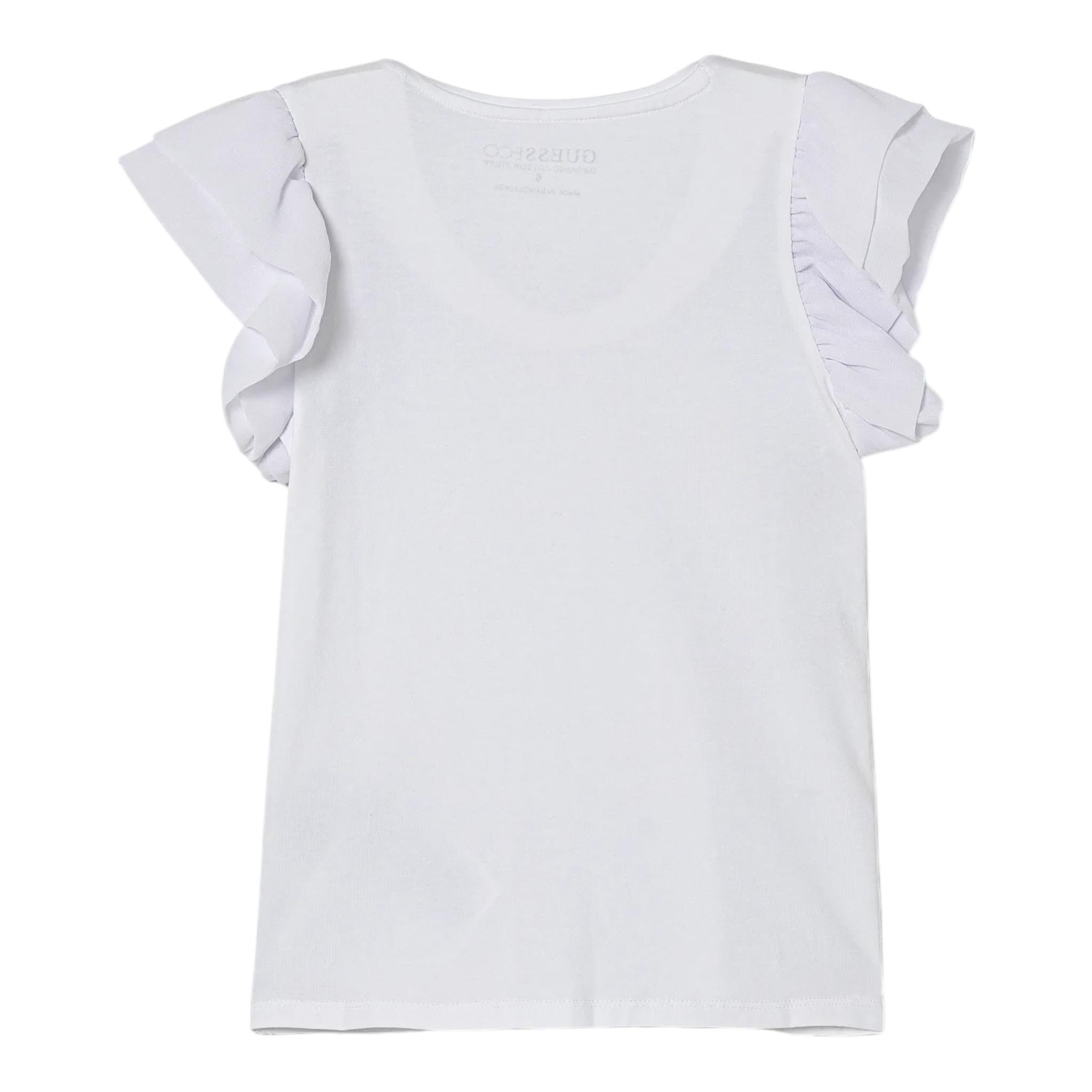 Guess T-Shirt Girocollo Tinta Unita con Logo per Neonata K5RI22K6YW4XX BIANCO GUESS 