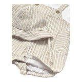 Mayoral Set Pagliaccetto Bicolore con Fantasia A Righe-Cappello per Neonato 1602 BIANCO/BEIGE MAYORAL 