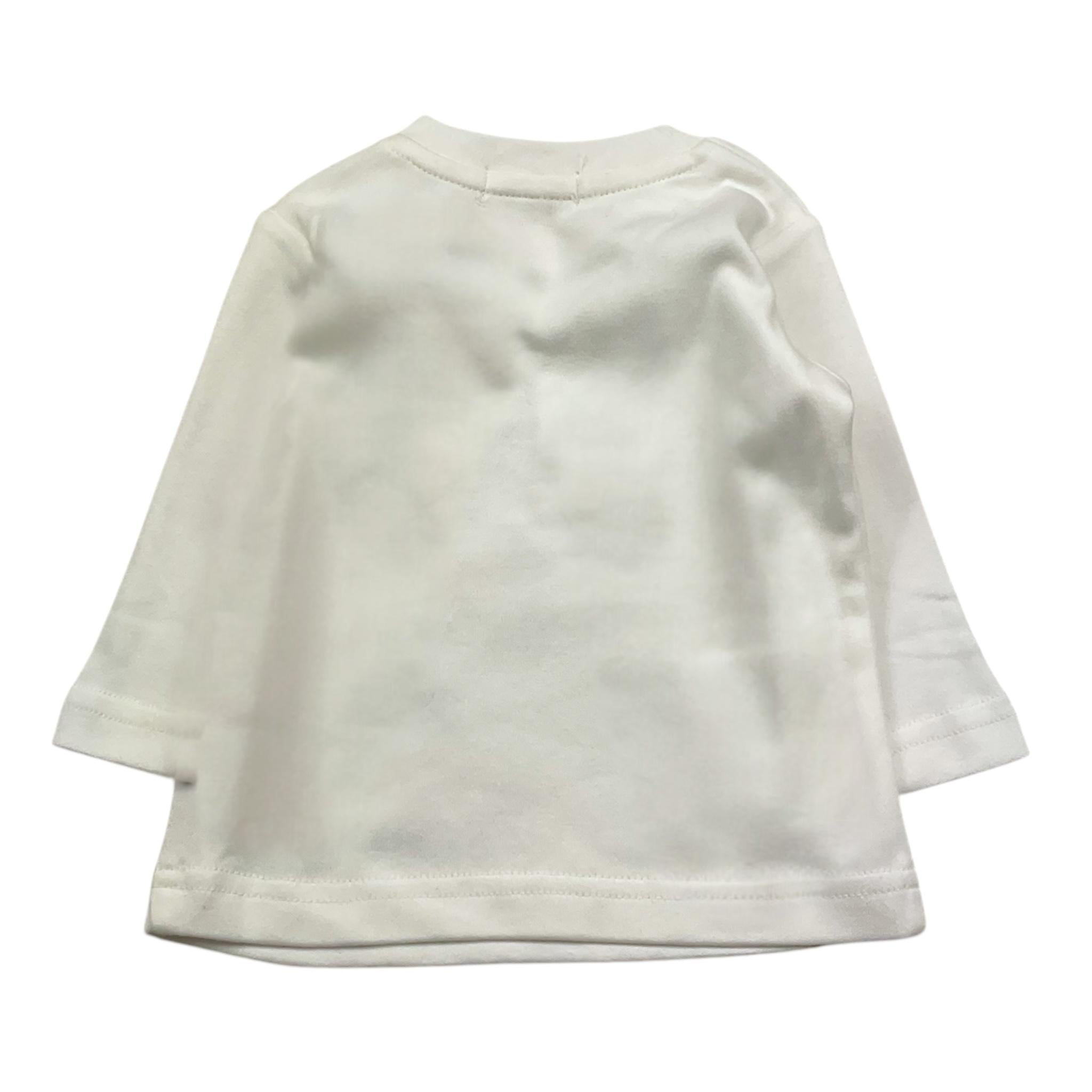 EMC shirt gircollo tinta unita con stampa Bianco per Neonato BX2287 BIANCO EMC 