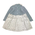 BABIDU set abito-cappello tinta unita con fantasia fiori Azzurro per Neonata 90760 AZZURRO BABIDU 