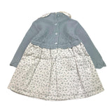 BABIDU set abito-cappello tinta unita con fantasia fiori Azzurro per Neonata 90760 AZZURRO BABIDU 
