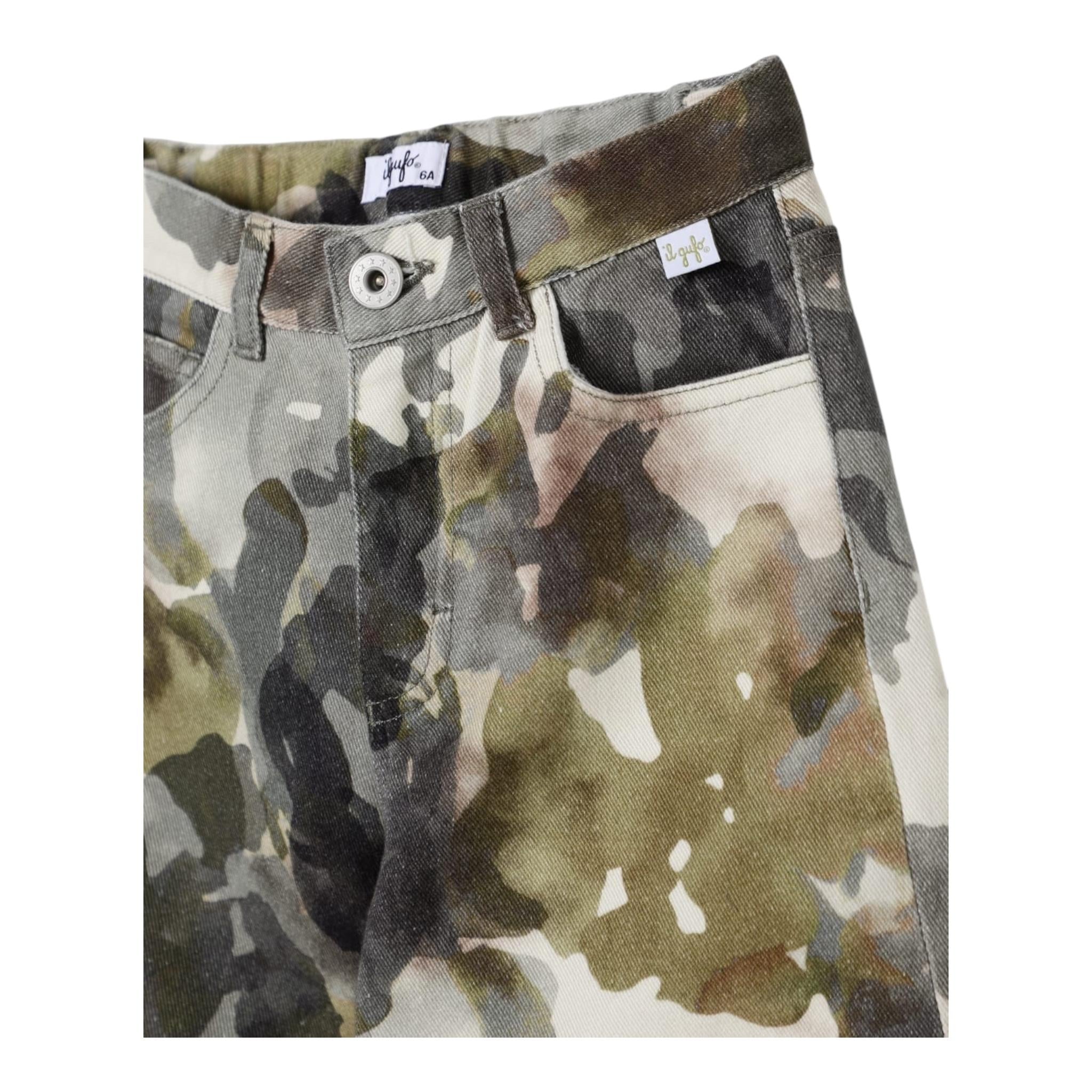 Il Gufo Pantalone Fantasia Militare per Neonato P25PL434C4140N VERDE IL GUFO 
