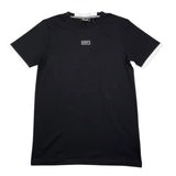 DKNY t-shirt girocollo tinta unita cn profili in contrasto Nero per Bambino D60197 NER DKNY 