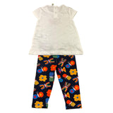 Losan 2-teiliges Set T-Shirt-Leggings zweifarbig weiß/blau für Baby Mädchen