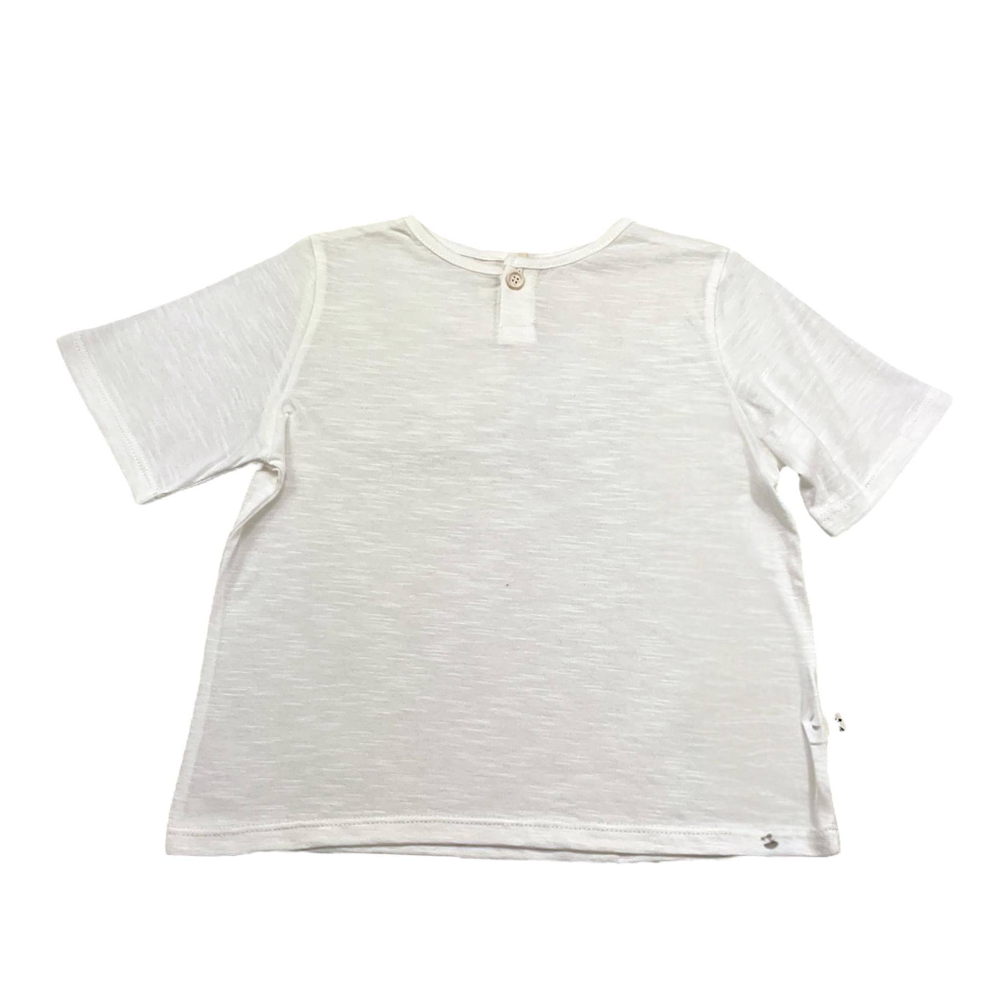 Petit Indi T-Shirt Girocollo Tinta Unita per Bambino SS25BK7617 BIANCO PETIT INDI 
