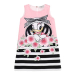 Monnalisa Abito Giromanica Tinta Unita con Stampa per Bambina 117928 ROSA MONNALISA 