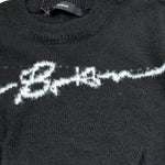 I'M Brian Maglia Girocollo Tinta Unita con Stampa per Bambino MA2622J NERO I'M BRIAN 