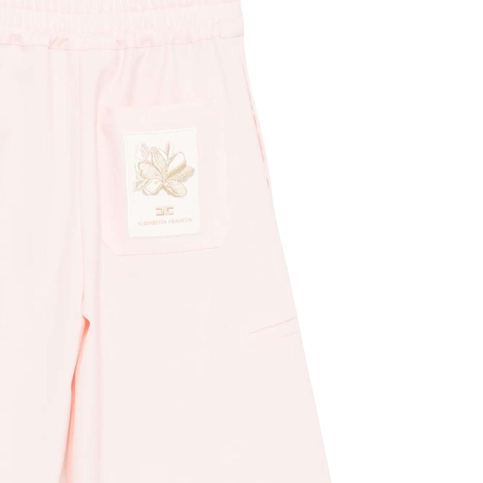 Elisabetta Franchi Pantalone Tinta Unita Modello Palazzo per Bambina EFPA286X ROSA ELISABETTA FRANCHI 