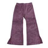 LA STUPENDERIA pantalone tinta unita modello zampa in velluto Viola per Bambina TJPN42X VIOLA LA STUPENDERIA 