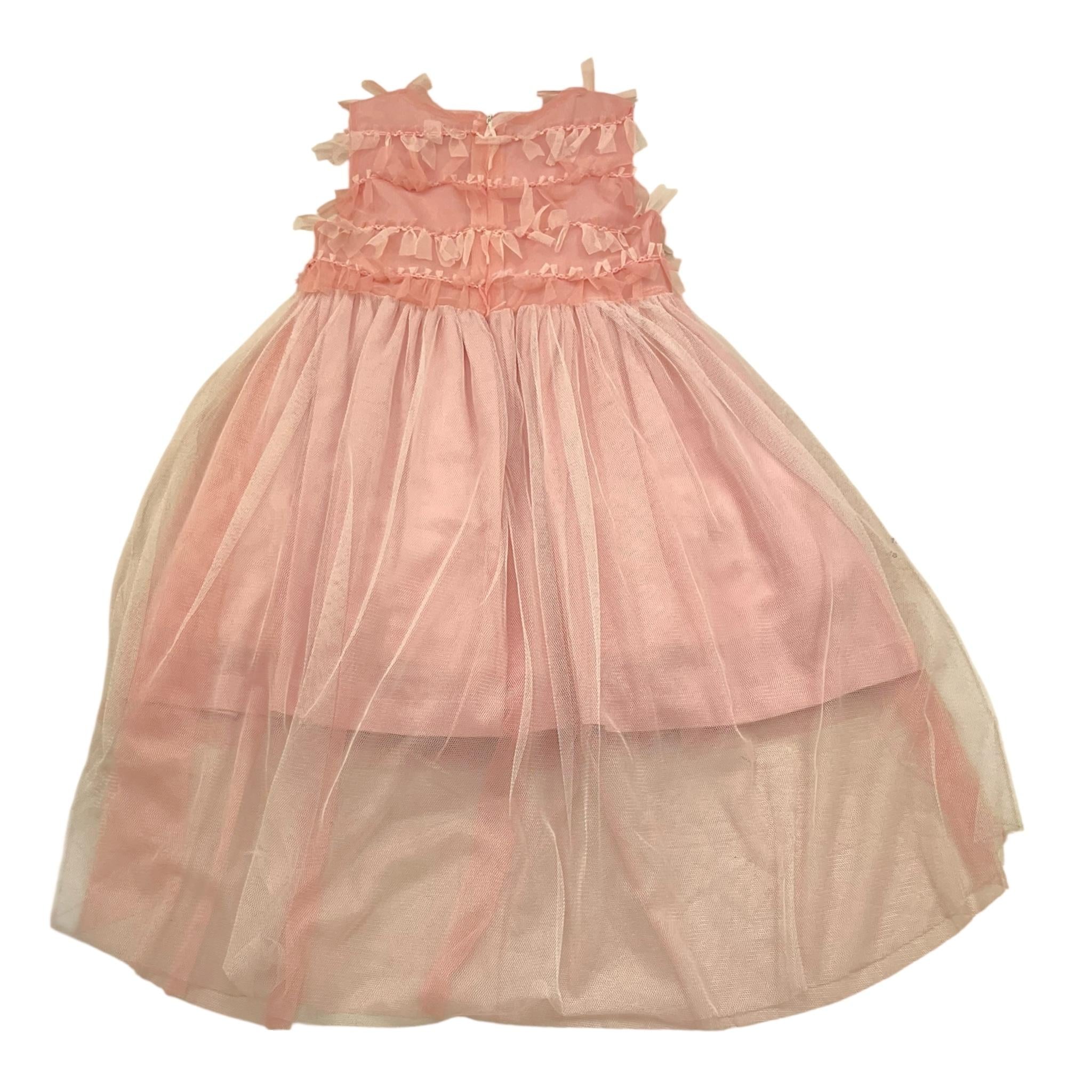 Magil Abito Cerimonia Tinta Unita Giromanica In Tulle per Neonata ZM20055 ROSA MAGIL 