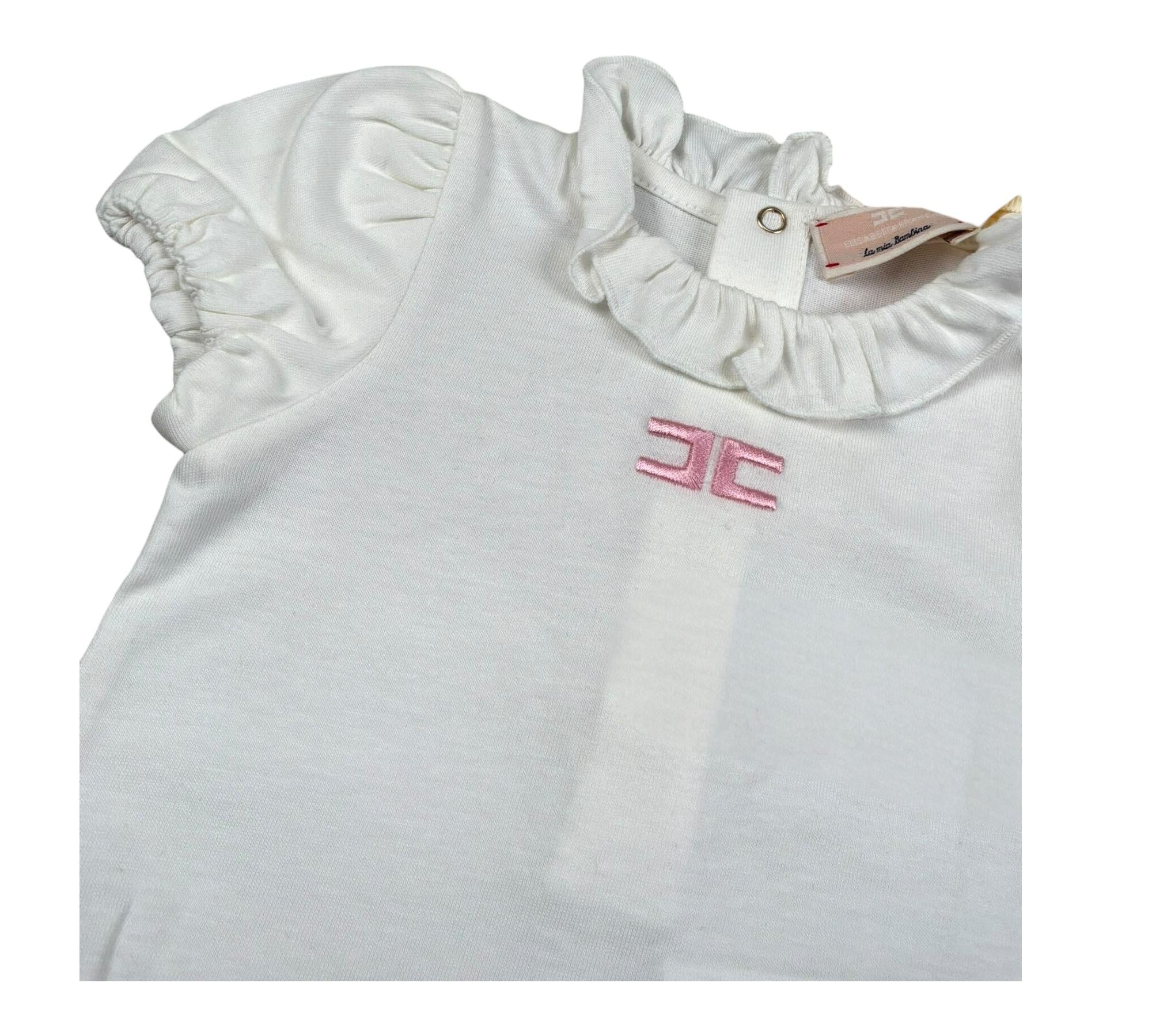 Elisabetta Franchi Completo 2 Pezzi Body-Culotte Bicolore per Neonata ENCD099 BIANCO/ROSA ELISABETTA FRANCHI 