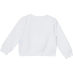 Liu Jo Felpa Chiusa Girocollo Tinta Unita con Logo per Bambina KA5014J BIANCO LIU JO 