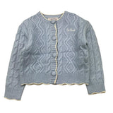SAINT BARTH cardigan tinta unita con stampa Azzurro per Bambina MLE001 AZZURRO SAINT BARTH 