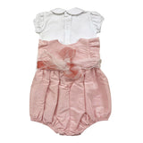 La Sartoria Dei Piccoli Completo 2 Pezzi Pagliaccetto-T-Shirts per Neonata LP310 BIANCO/ROSA LA SARTORIA DEI PICCOLI 