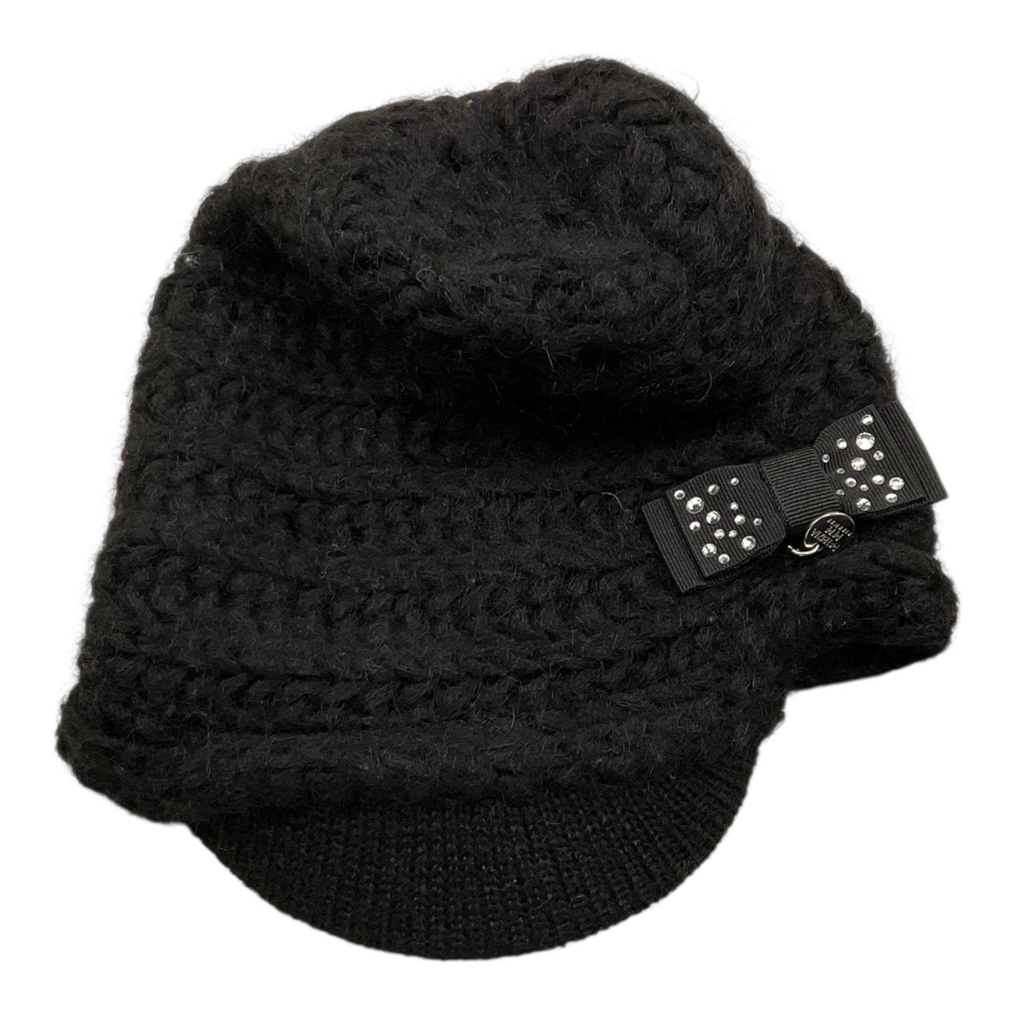 PATRIZIA PEPE cappello tinta unita con logo Nero per Bambina PTCP NERO PATRIZIA PEPE 