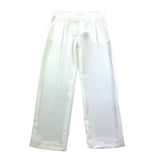 Illiana Schlichte Hose mit amerikanischen Taschen und elastischer Taille, Creme für Baby-Mädchen
