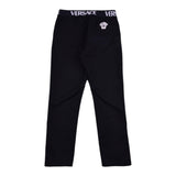 Versace Einfarbige Hose mit elastischem Bund und Logo Schwarz für Jungen