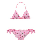 Saint Barth Costume 2 Pezzi Triangolo-Slip Tinta Unita Fantasia  per Bambina CRIS003 BIANCO/ROSA SAINT BARTH 