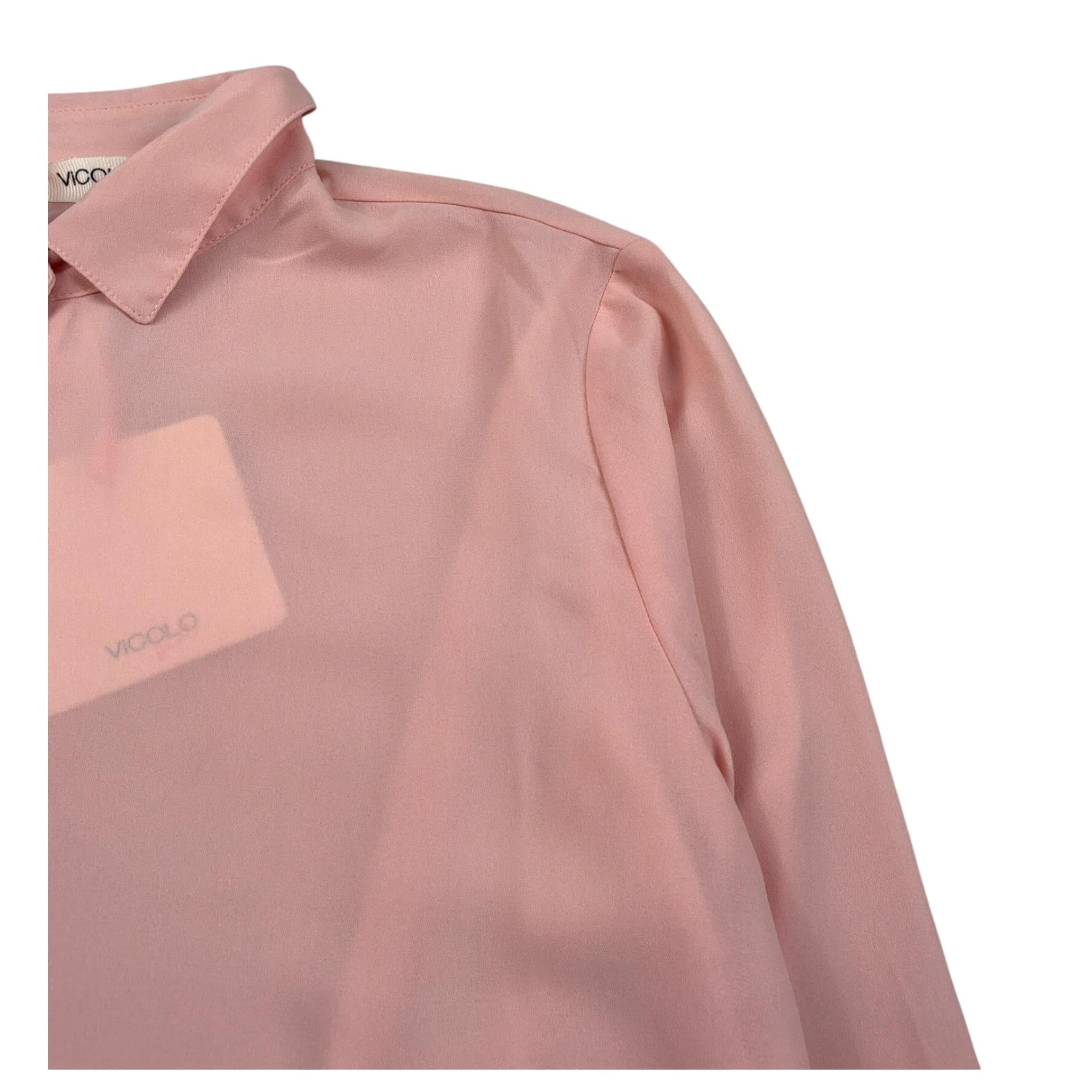 Vicolo Camicia Manica Lunga tinta unita Rosa per Bambina 3141C1173 ROSA VICOLO 