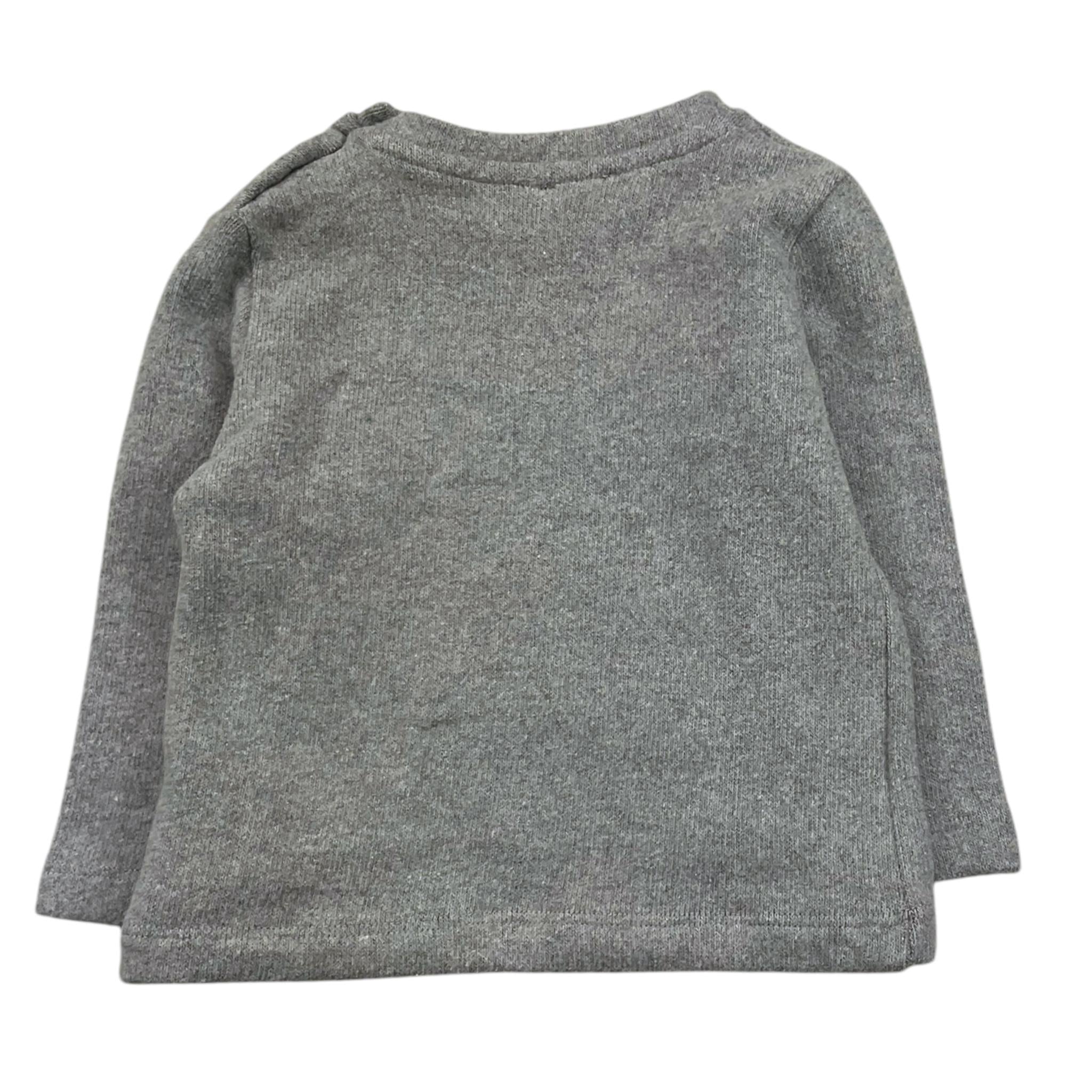LE BEBE' maglia girocollo tinta unita con orso Grigio per Neonato LBB5164 GRIGIO LE BEBE' 
