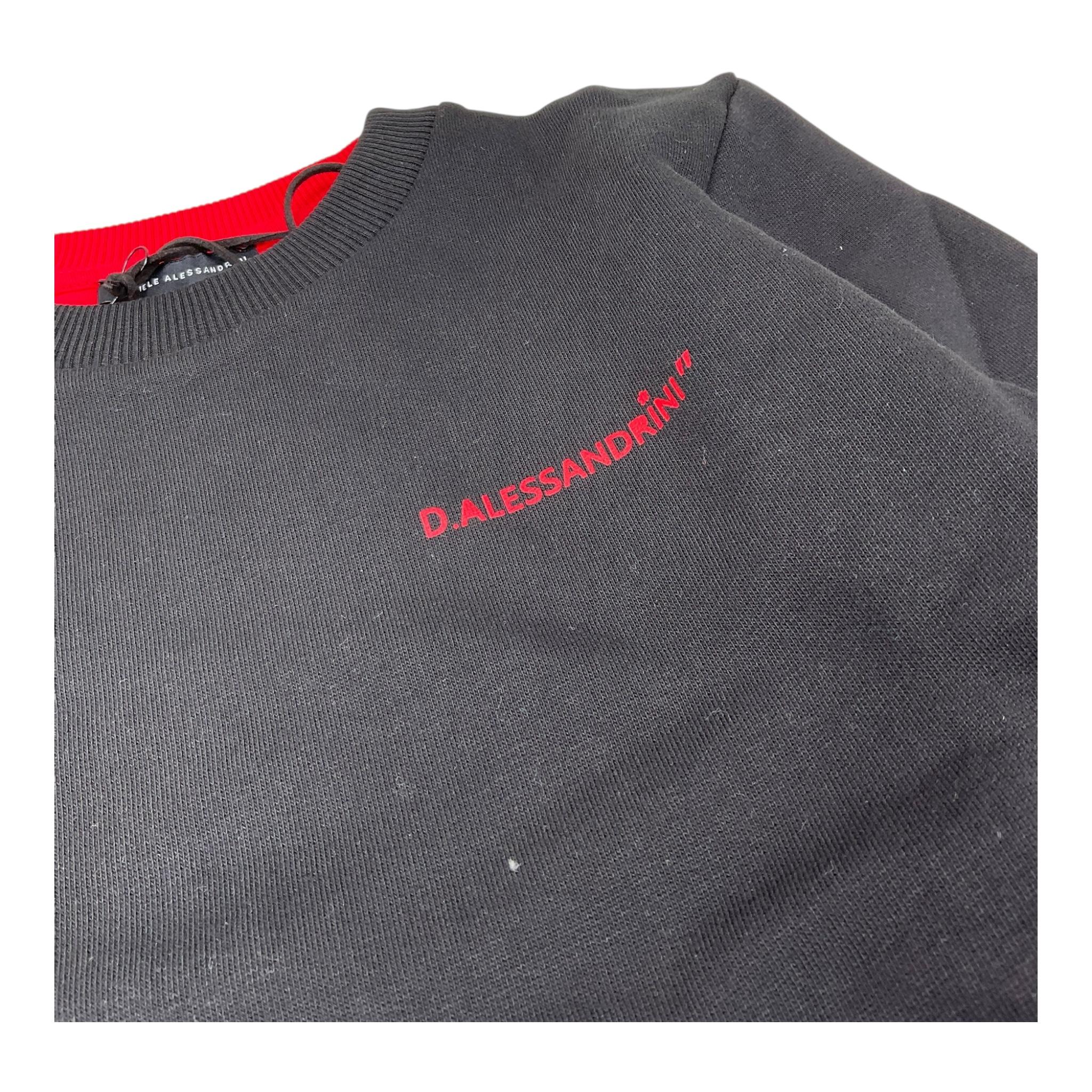 DANIELE ALESSANDRINI completo 2pz felpa-pantalone bicolore Nero/rosso per Bambino 1231F00059 NERO/ROSSO DANIELE ALESSANDRINI 